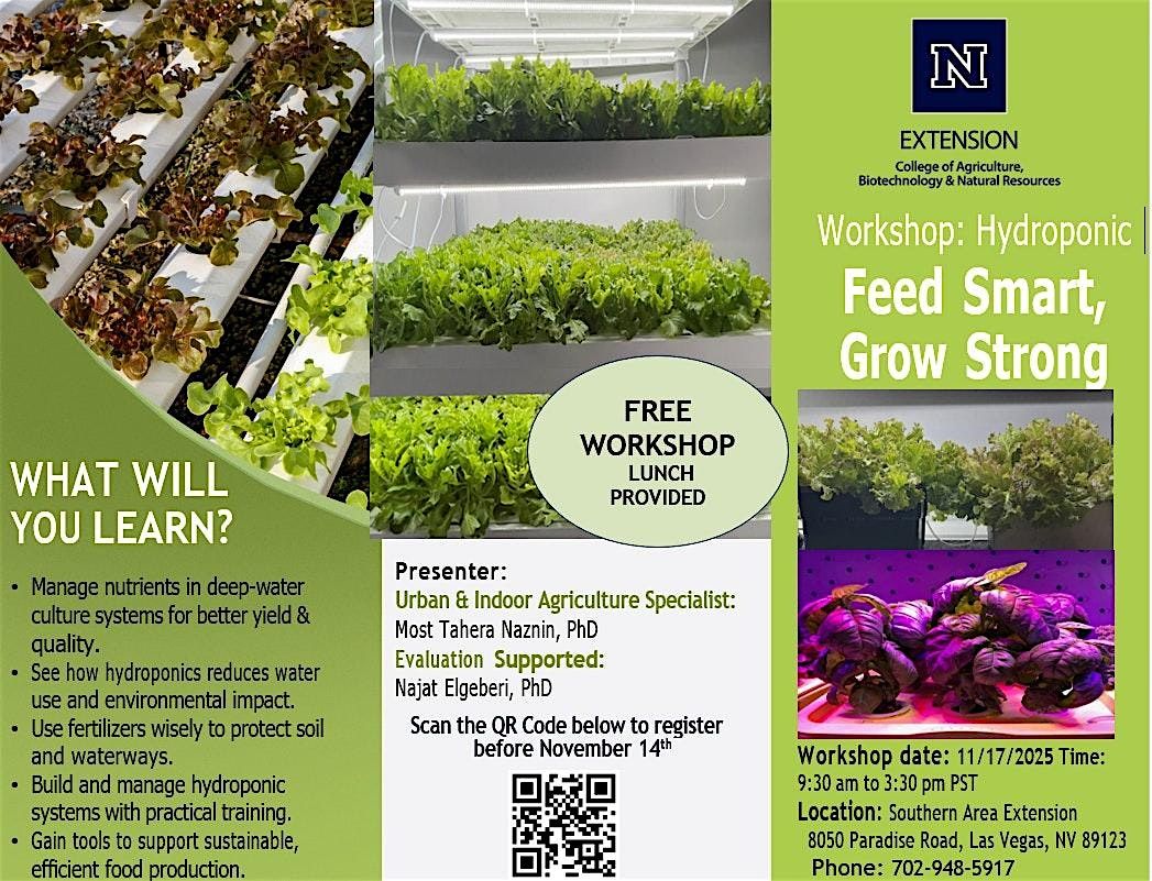 Workshop: Hydroponic - Feed Smart, Grow Strong | Event in Las Vegas | AllEvents