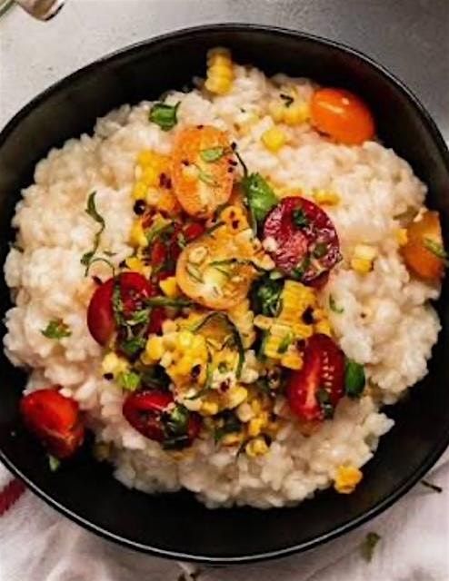 Summertime Risotto with Proscuitto and Vegetables, Summer Fruit Crisp, 23 August | Event in North Syracuse