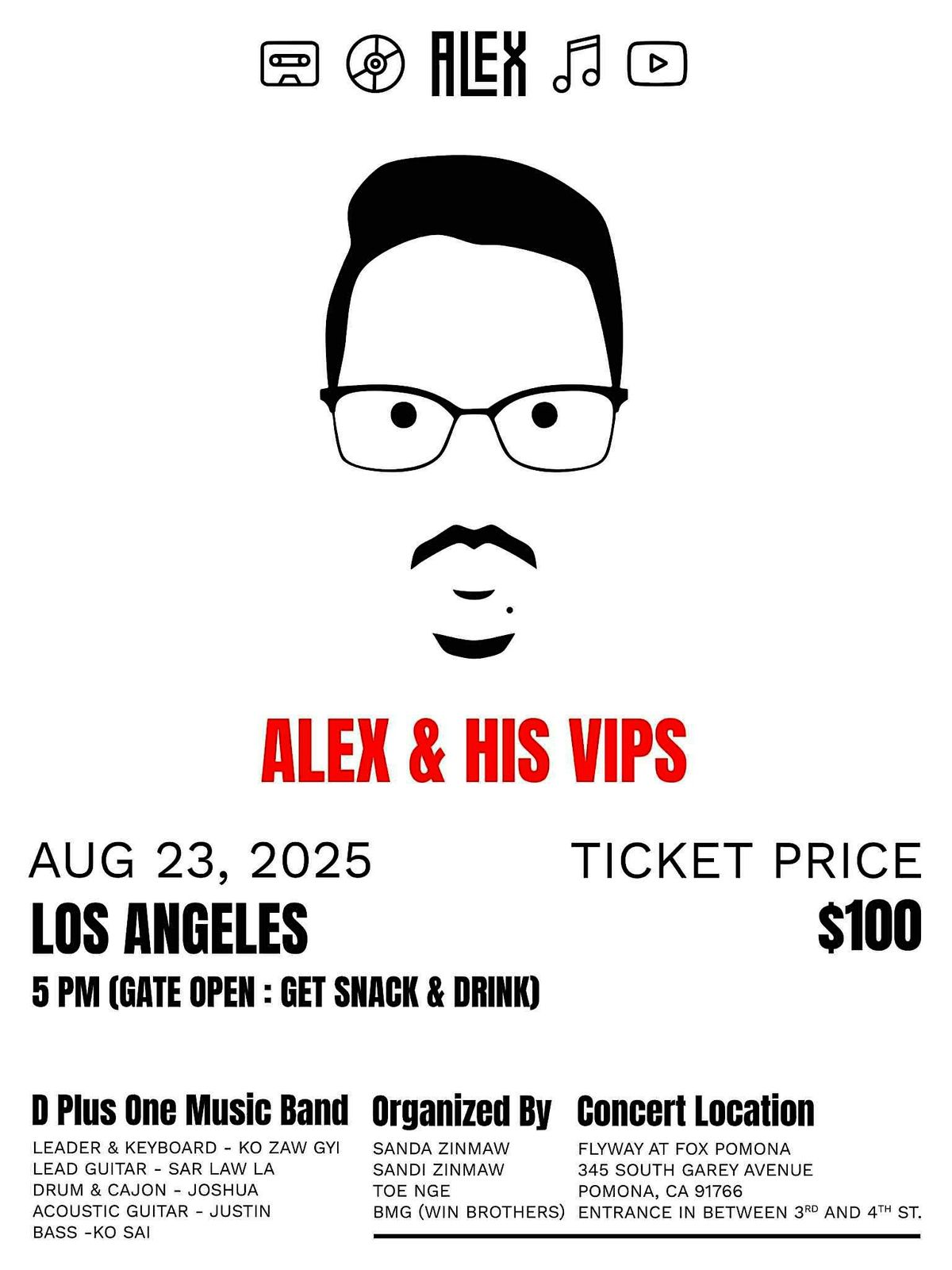 Alex's & his Vips | Los Angeles, 23 August | Event in Pomona | AllEvents