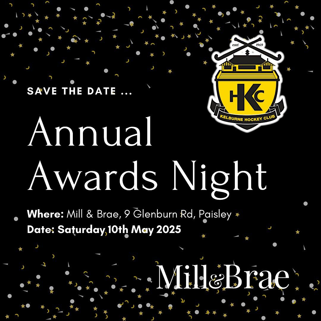 Kelburne Hockey Club Annual Awards Night 2025, 10 May | Event in Paisley | AllEvents