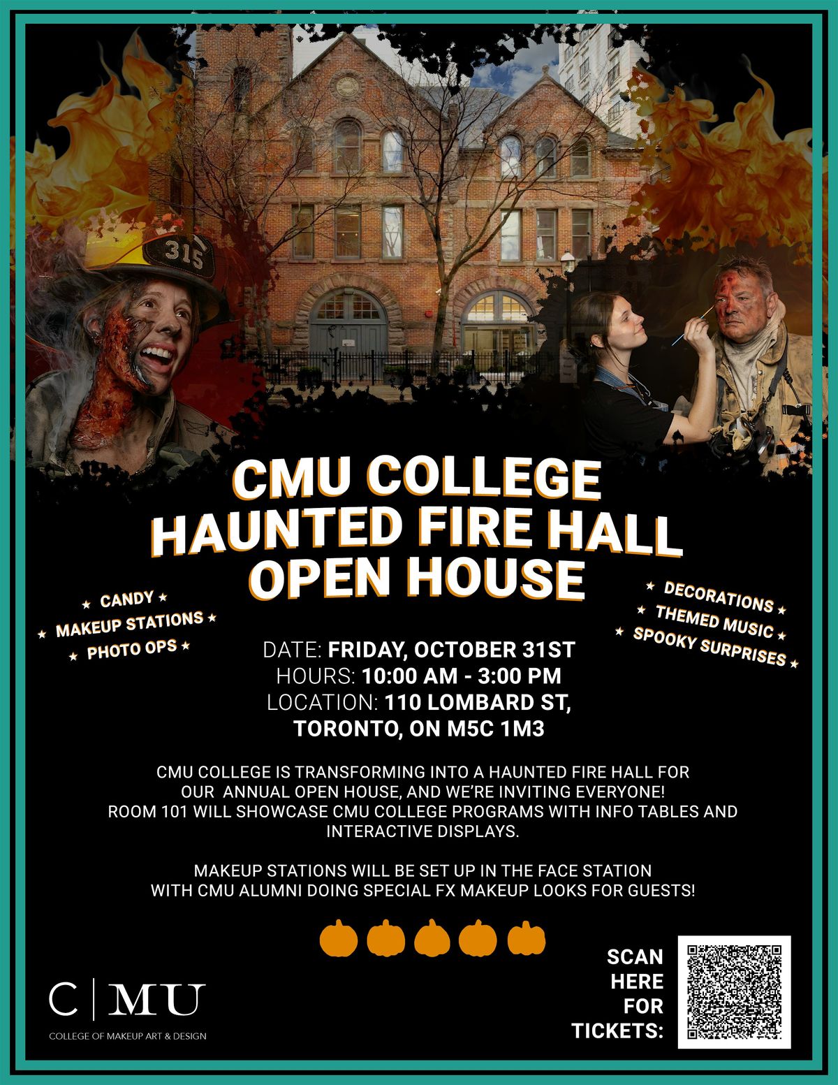 CMU College  Haunted Fire Hall Open House, 31 October | Event in Toronto | AllEvents