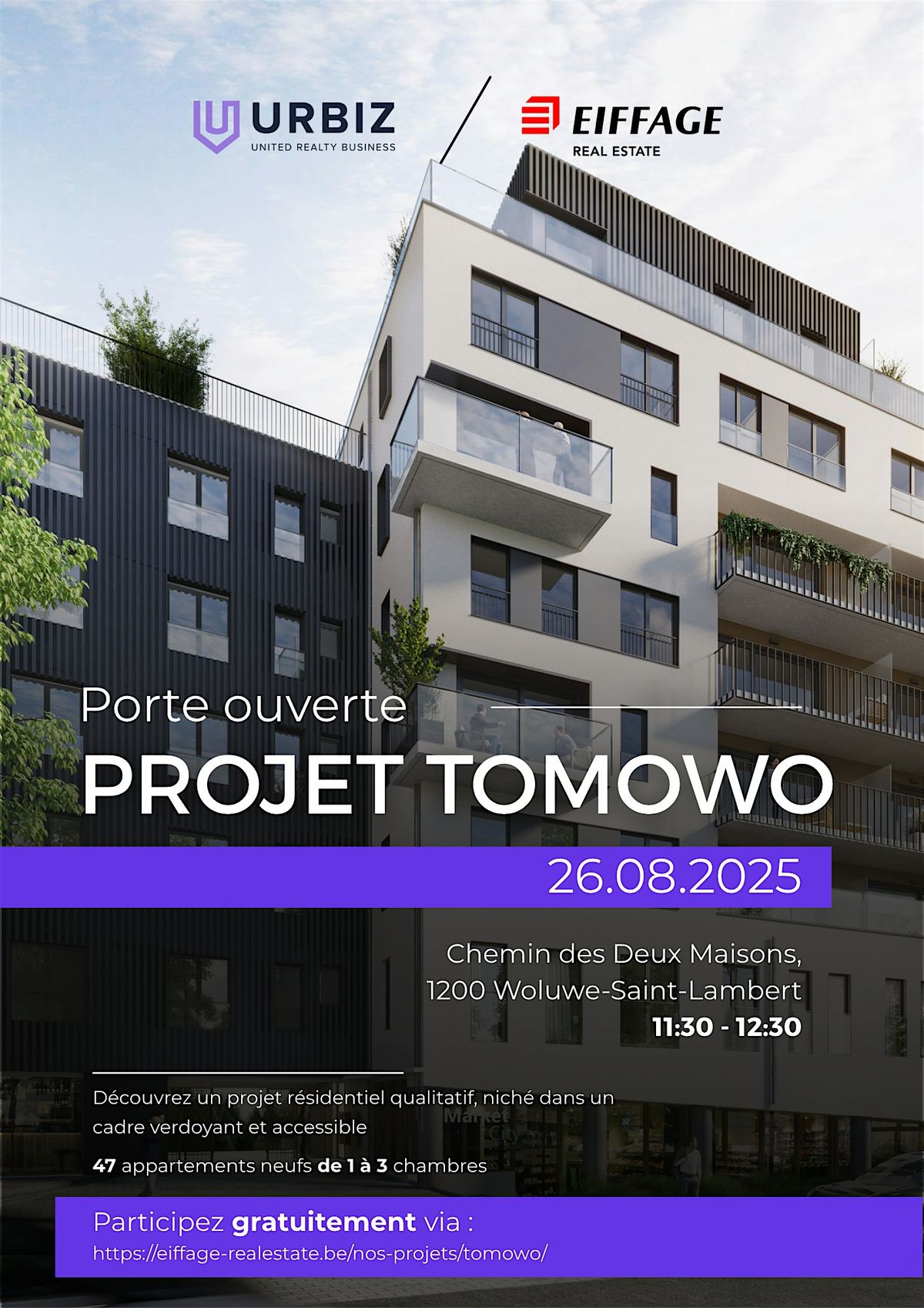 Porte ouverte - ¨Projet TOMOWO by EIFFAGE x URBIZ, 26 August | Event in Woluwe-Saint-Lambert | AllEvents
