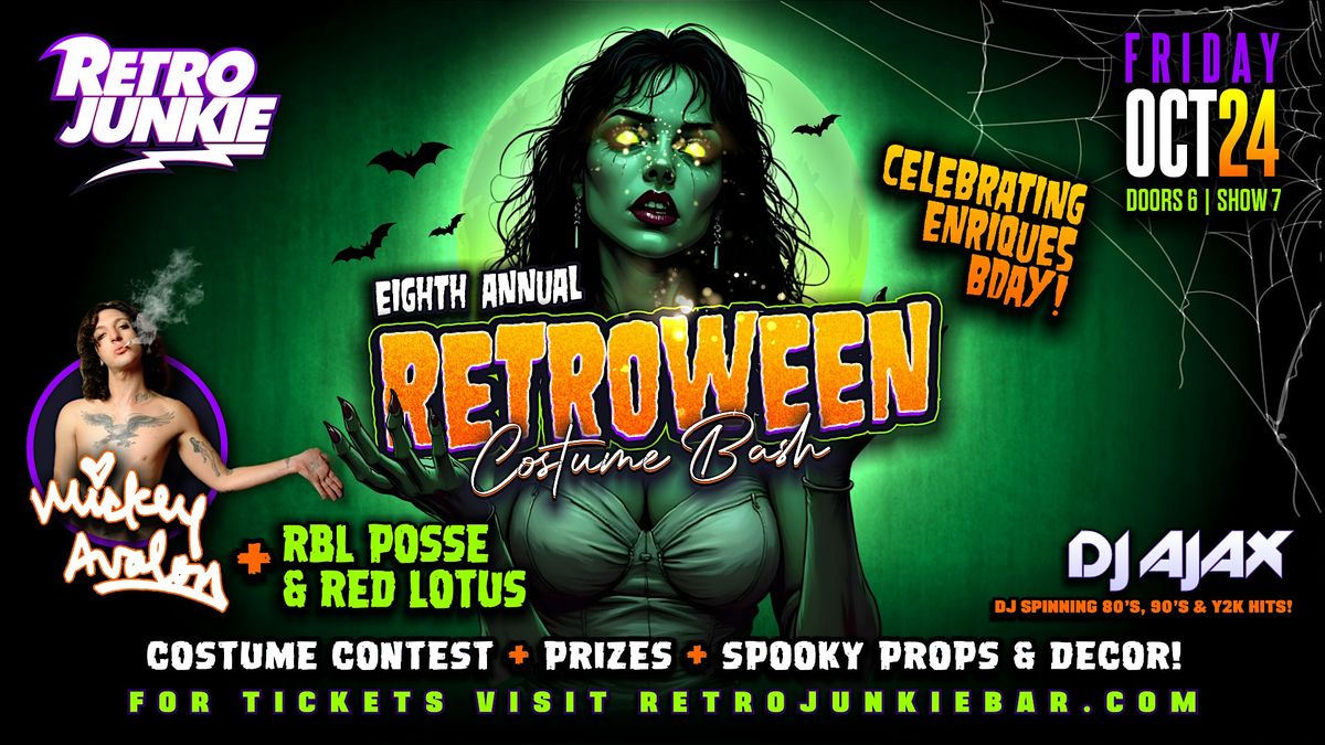 RETROWEEN w/ MICKEY AVALON, RBL POSSE, Red Lotus, Costume Contest + MORE, 24 October | Event in Walnut Creek