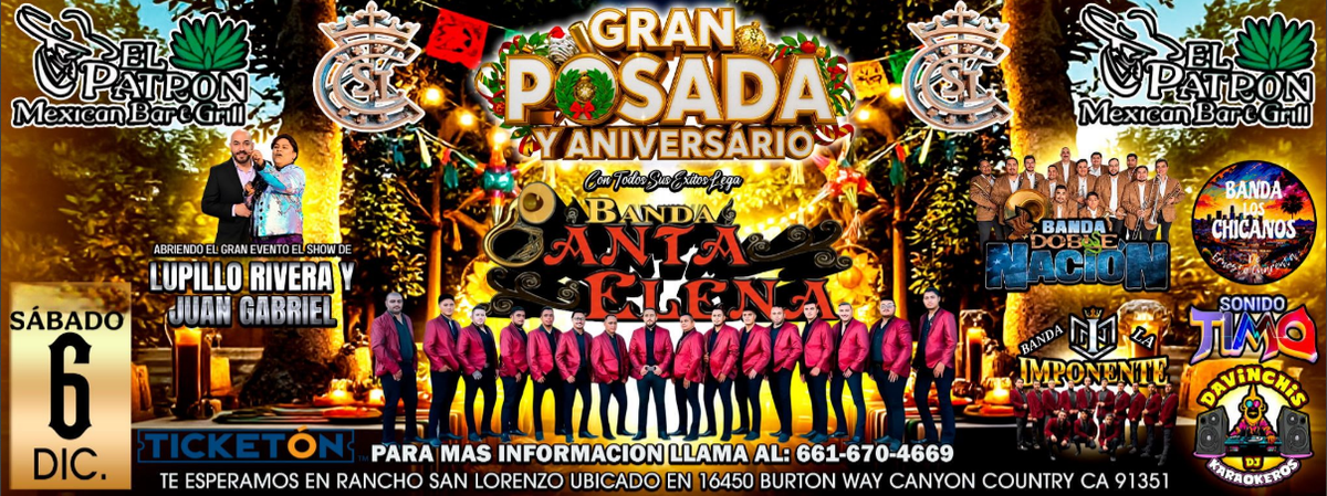 BANDA SANTA ELENA, BANDA DOBLE NACION & MAS , 6 December | Event in Canyon Country | AllEvents