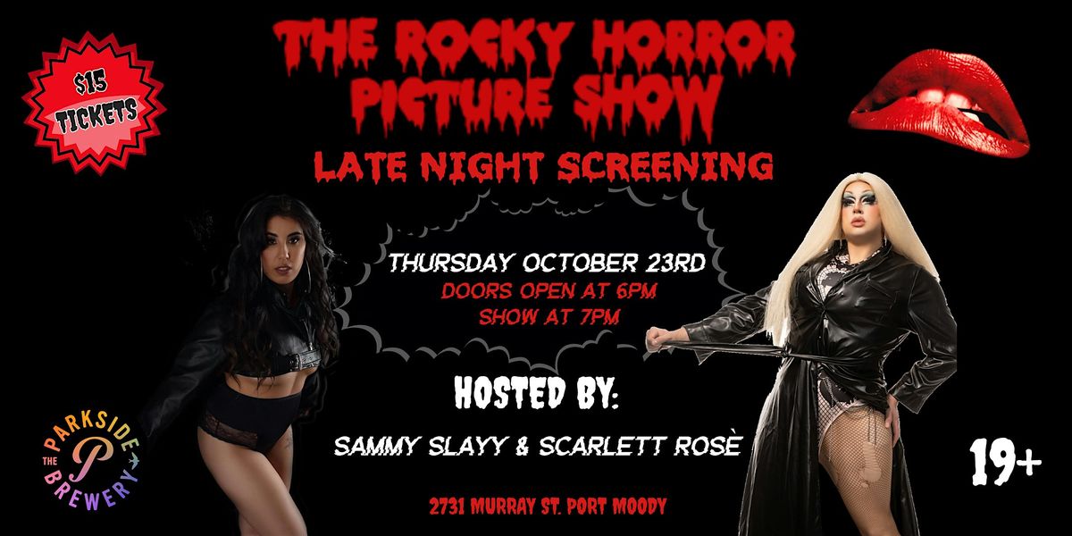 The Rocky Horror Picture Party at The Parkside Brewery, 23 October | Event in Port Moody | AllEvents