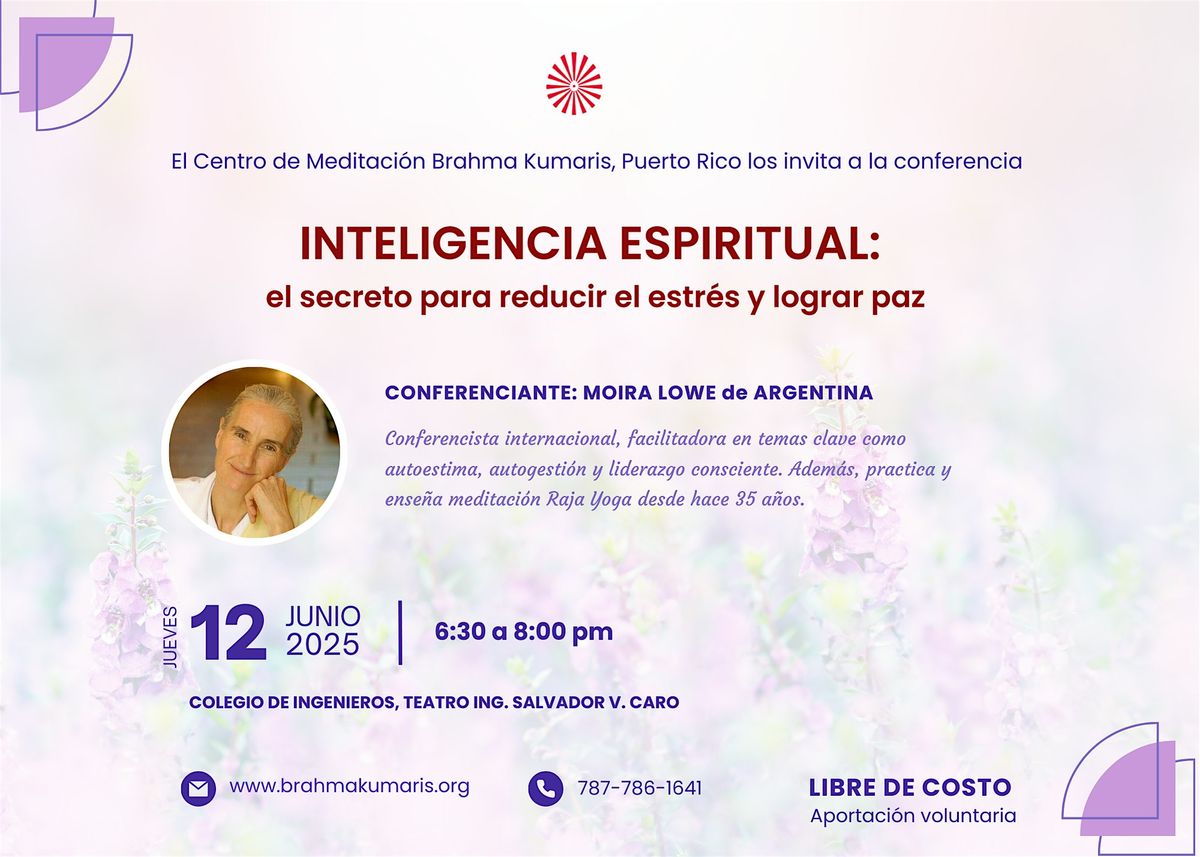 Inteligencia Espiritual:  el secreto para reducir el estrés y lograr paz, 12 June | Event in San Juan | AllEvents