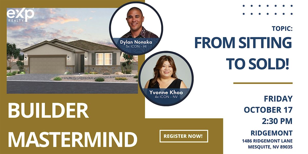 Builder Mastermind - From Sitting to Sold!, 17 October | Event in Mesquite | AllEvents