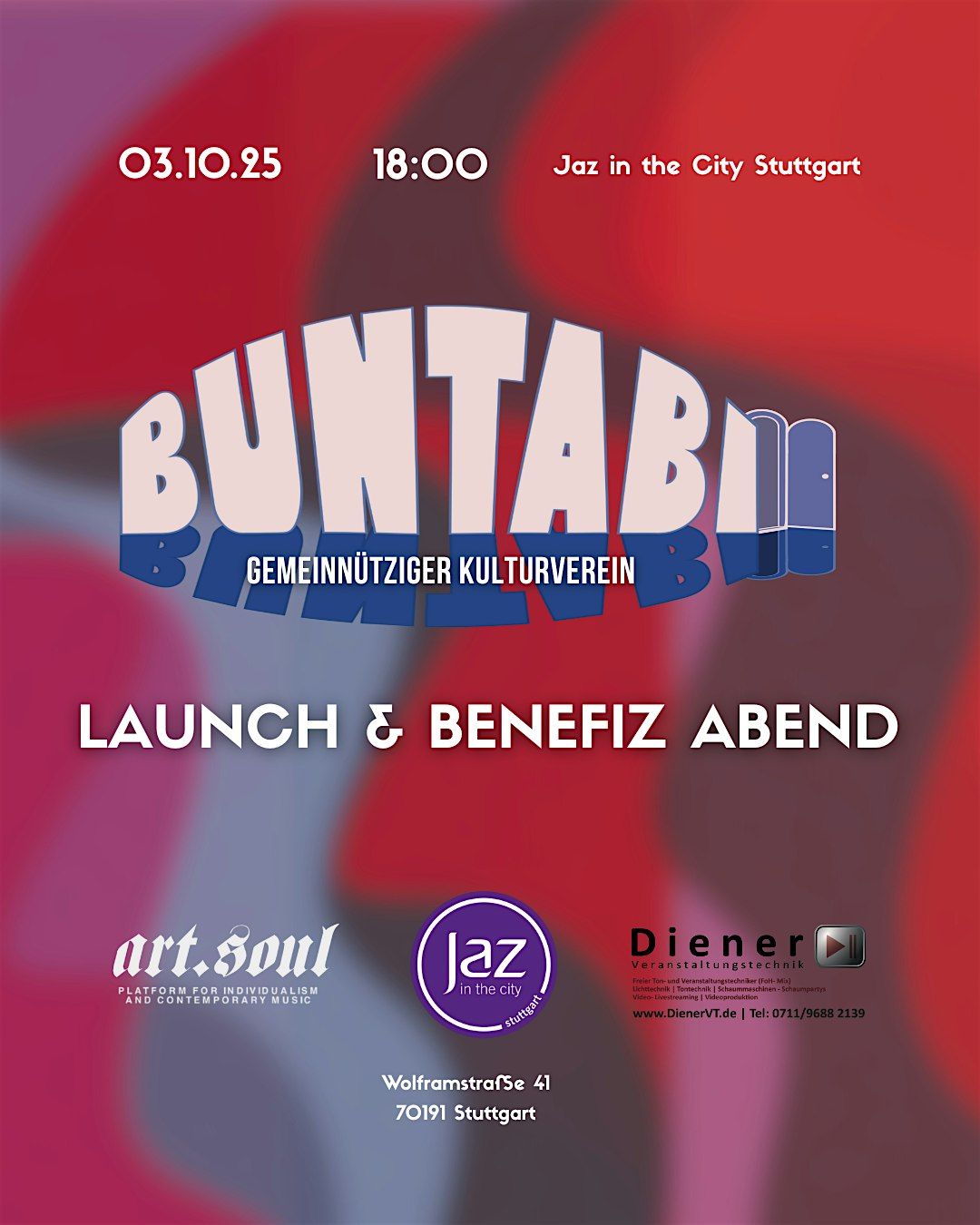 BUNTABI - Launch und Benefizabend, 3 October | Event in Stuttgart | AllEvents