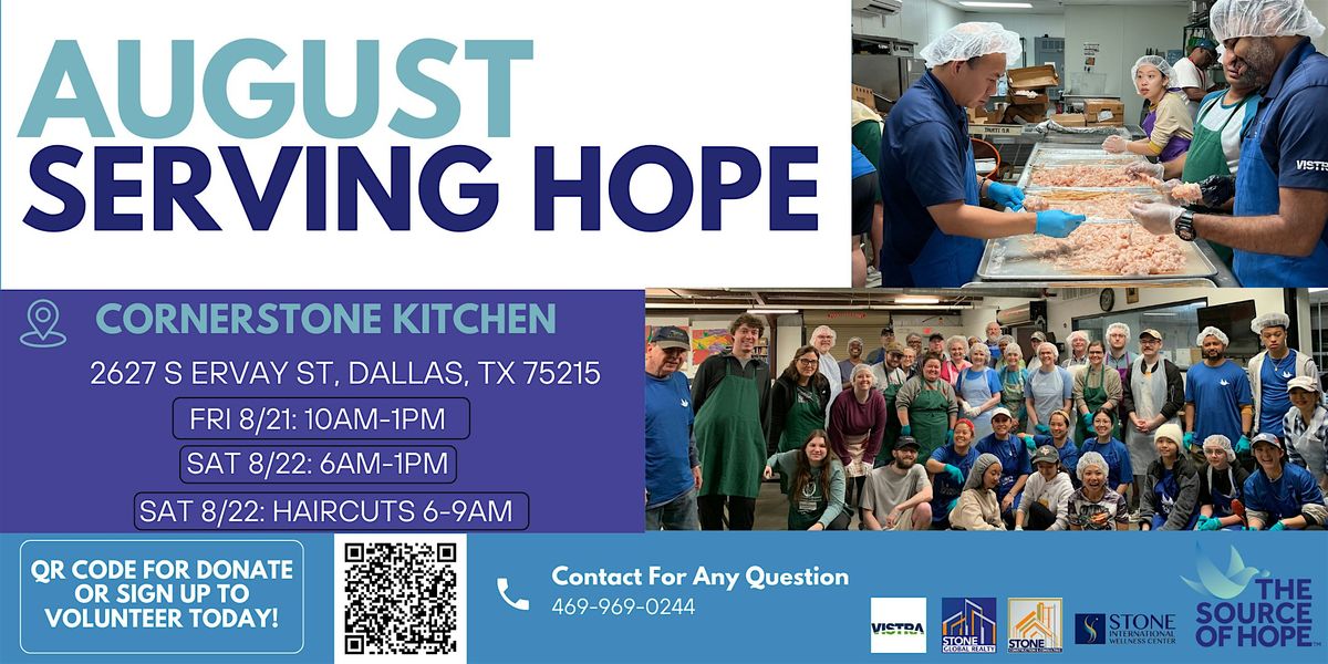 August Volunteer Serving Hope, 21 August | Event in Dallas | AllEvents