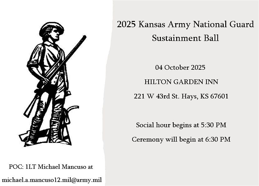 2025 KSARNG Sustainment Ball_ Junior Soldiers Tickets, 4 October | Event in Hays | AllEvents
