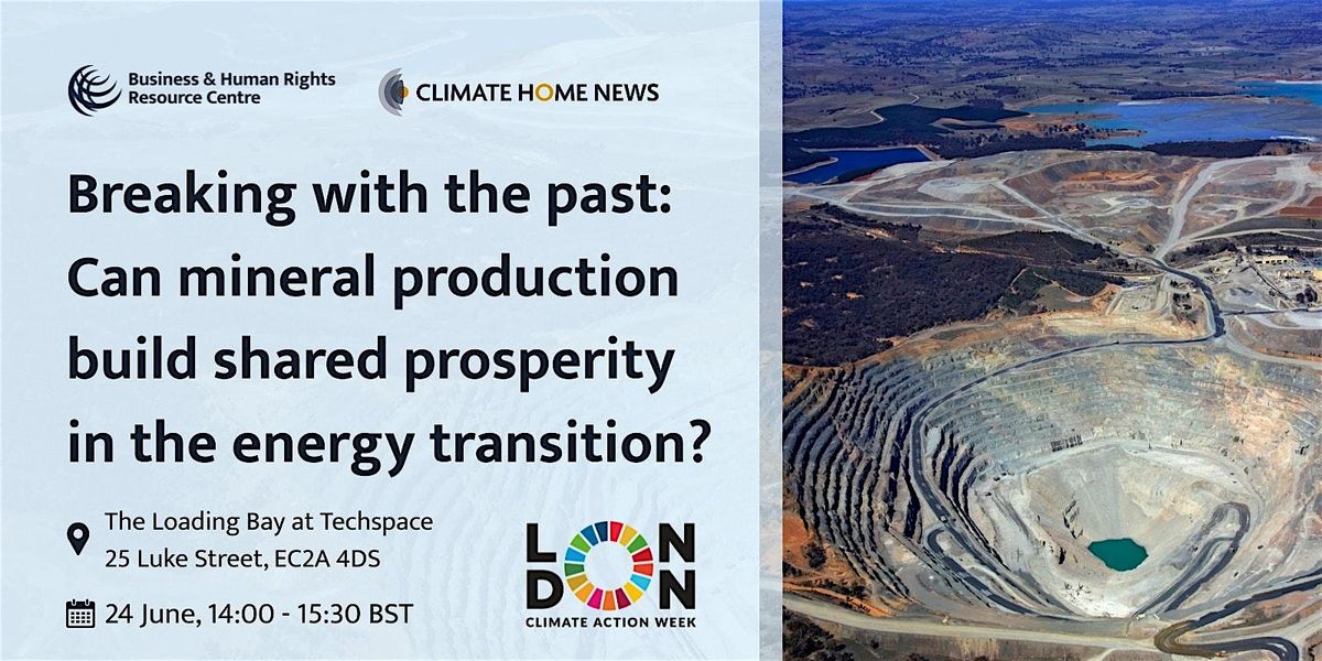 Breaking with the past: Can mineral production build shared prosperity? | Event in London | AllEvents