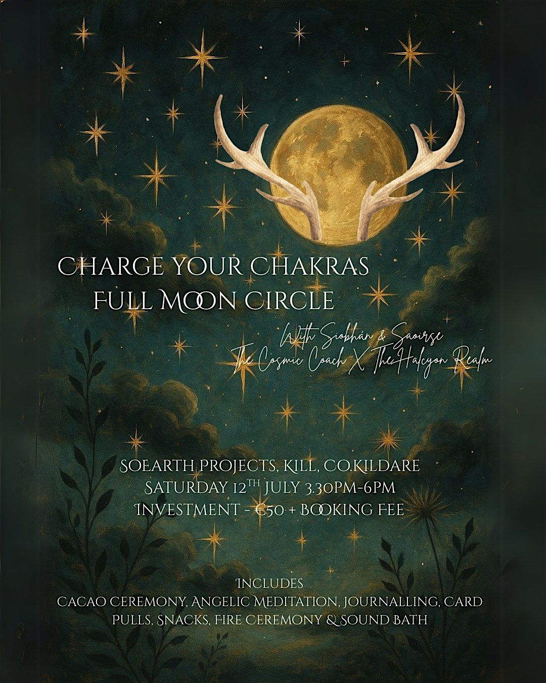 Charge your Chakras Full Moon Circle, 12 July | Event in Kill | AllEvents