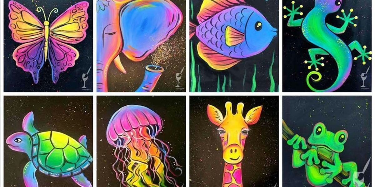 Cute Glowing Animal Art - Paint and Sip by Classpop!™, 30 July | Event in Denver | AllEvents