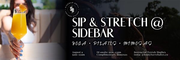 Sip & Stretch at Sidebar, 9 August | Event in Langley Township | AllEvents
