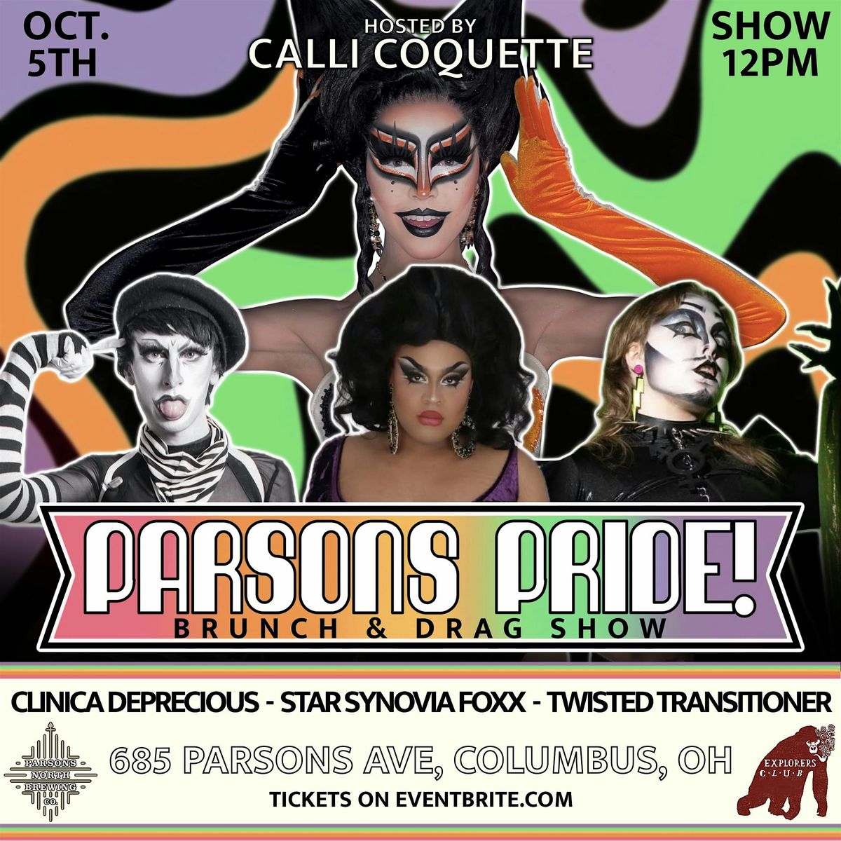 PARSONS PRIDE OCTOBER!  Brunch and Drag Show, 5 October | Event in Columbus | AllEvents