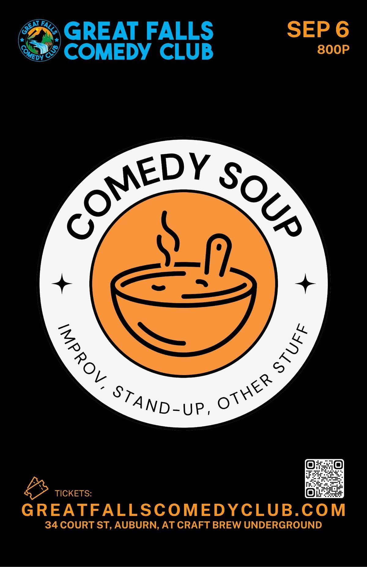 Comedy Soup @ Great Falls Comedy Club, 6 September | Event in Auburn | AllEvents