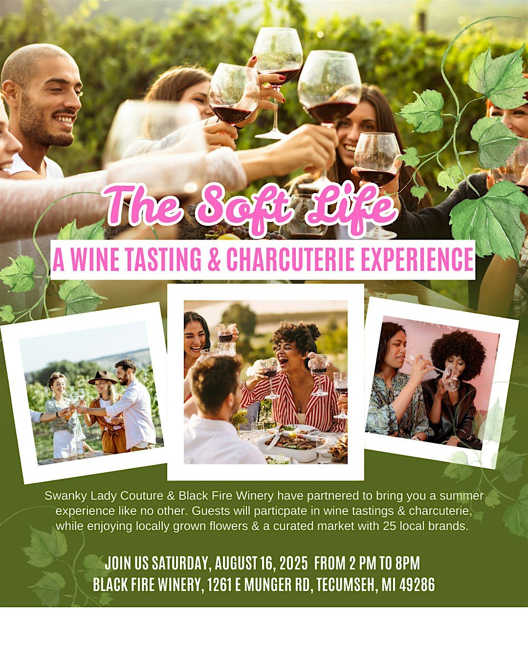 The Soft Life: A Wine Tasting & Charcuterie Experience, 16 August | Event in Tecumseh | AllEvents