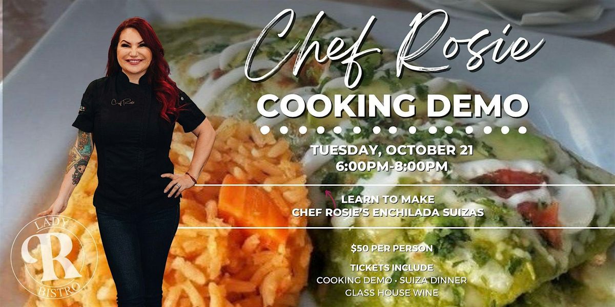 Chef Rosie Cooking Demo - Enchilada Suizas, 21 October | Event in Menifee | AllEvents