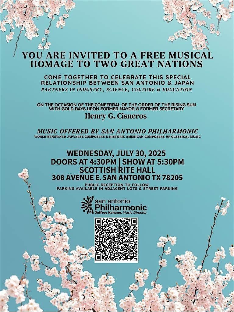 On the occasion -Henry G. Cisneros conferral of the Order of the Rising Sun, 30 July | Event in San Antonio