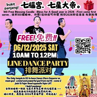 06 Dec - FREE! 免费!! Line Dance Party 线 舞 派 对, 6 December | Event in Choa Chu Kang | AllEvents