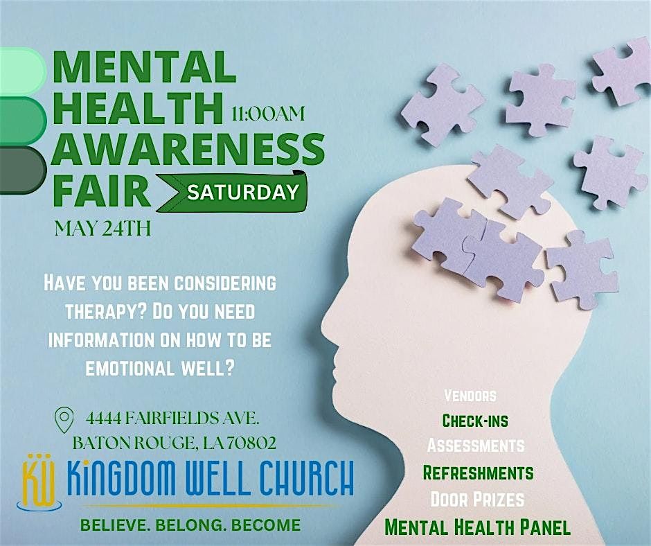 Mental Health Awareness Fair, 24 May | Event in Baton Rouge | AllEvents