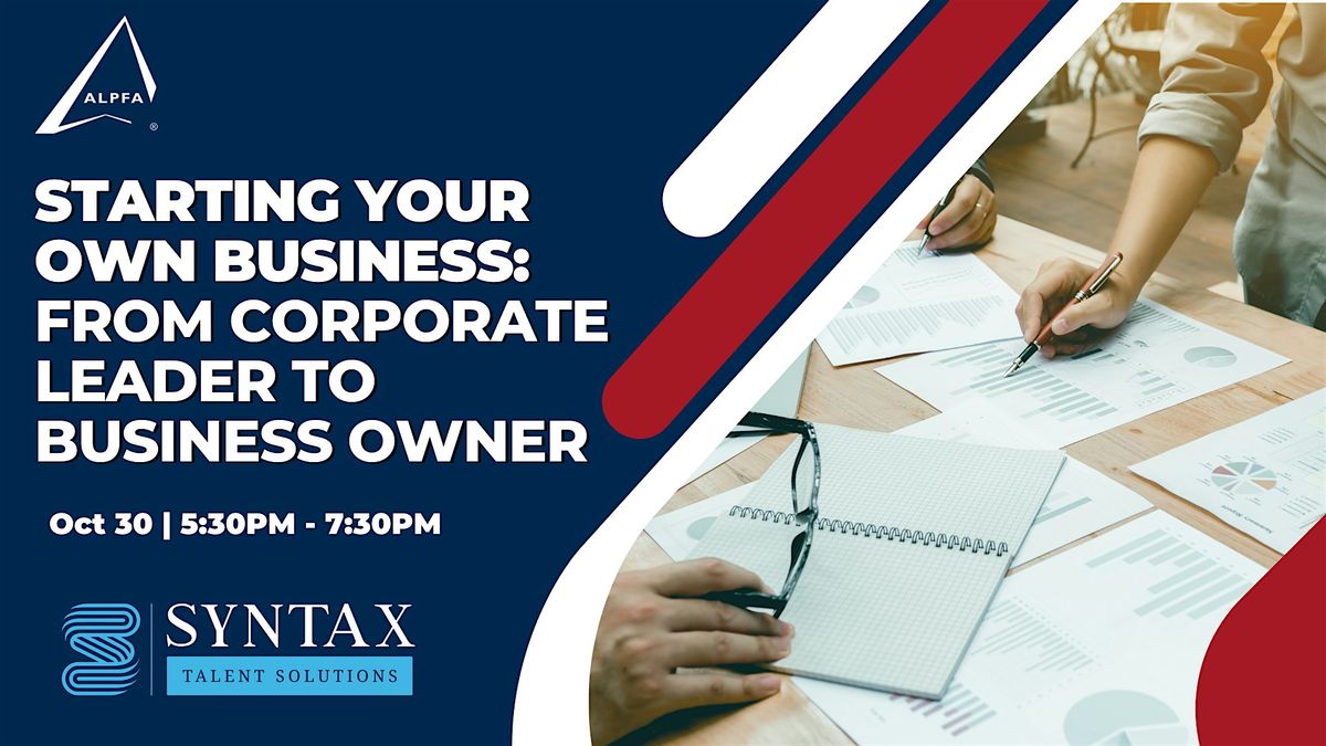 Starting Your Own Business: From Corporate Leader to Business Owner, 30 October | Event in Baltimore | AllEvents