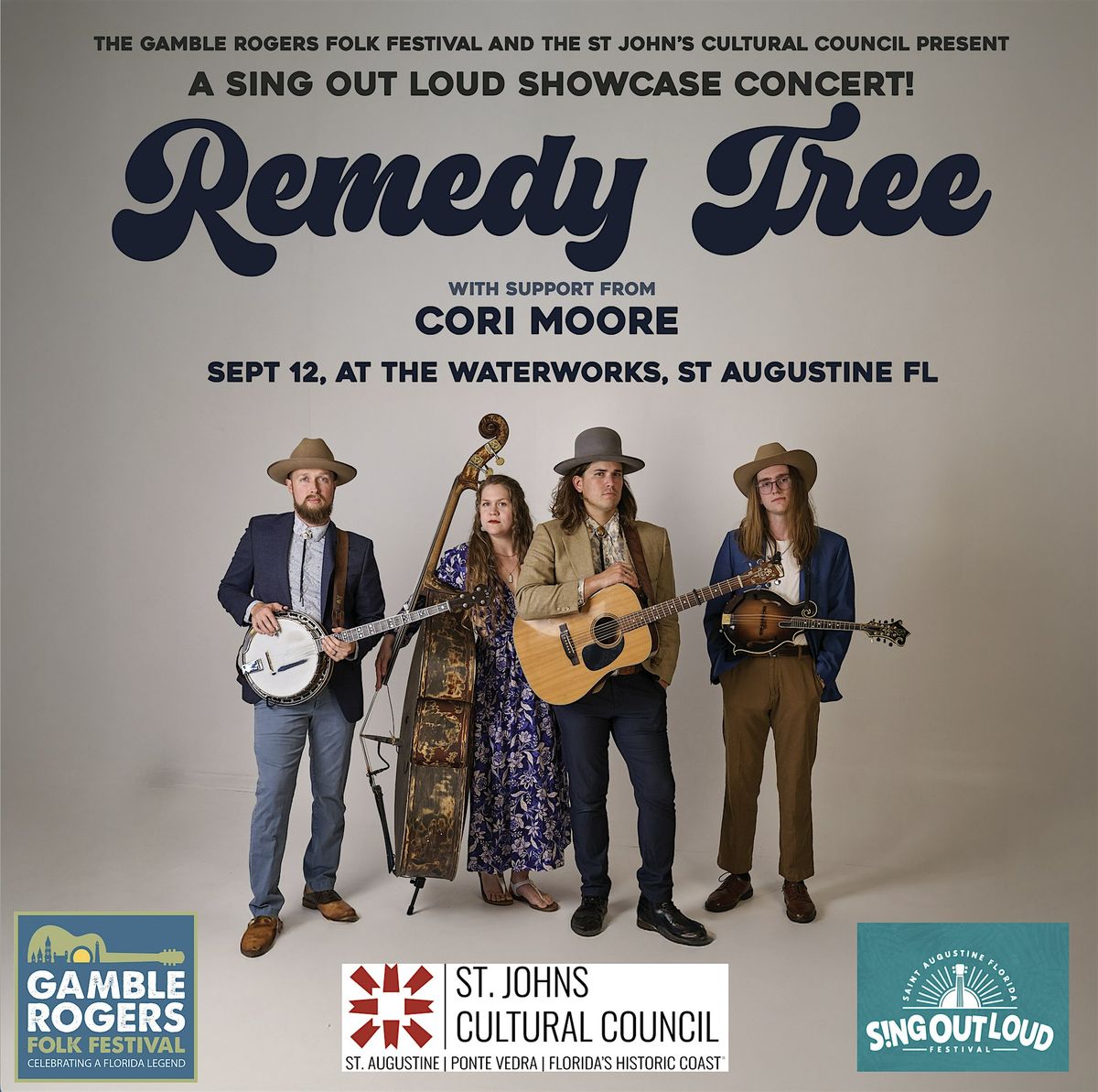 Sing Out Loud Showcase Concert with Remedy Tree and Cori Moore!, 12 September | Event in St. Augustine | AllEvents