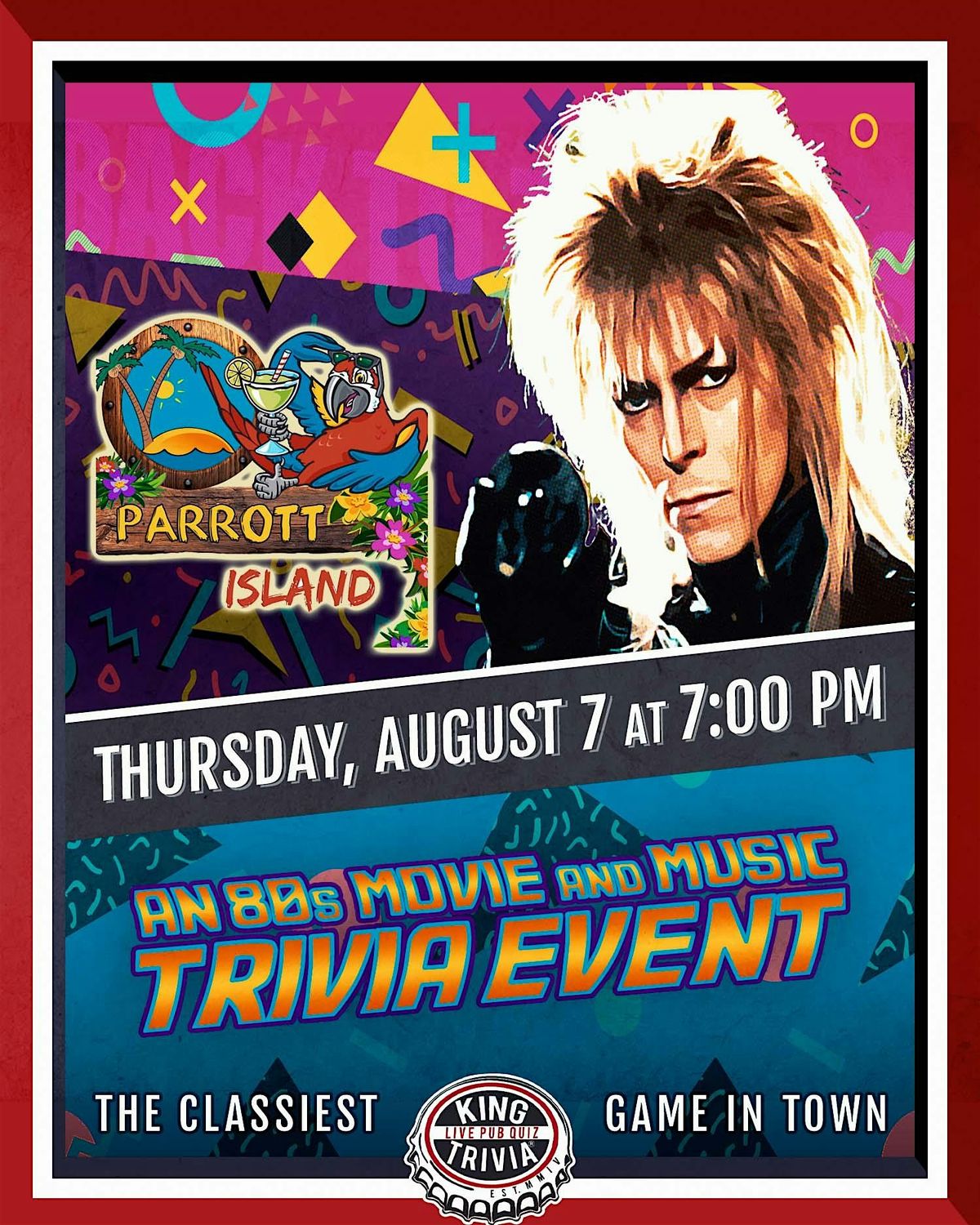 80's Music & Movies Themed Trivia Night at Parrott Island, 7 August | Event in Okeechobee | AllEvents