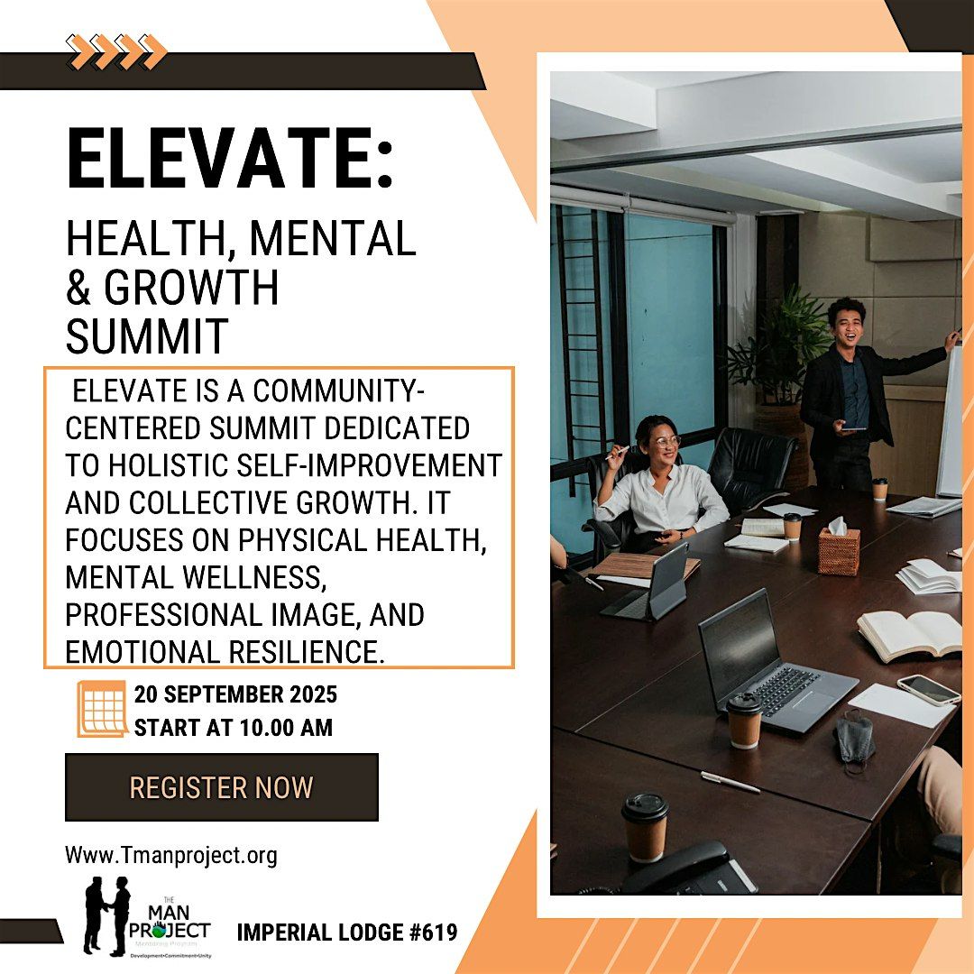 Elevate: HEALTH, MENTAL & GROWTH SUMMIT, 20 September | Event in Birmingham | AllEvents