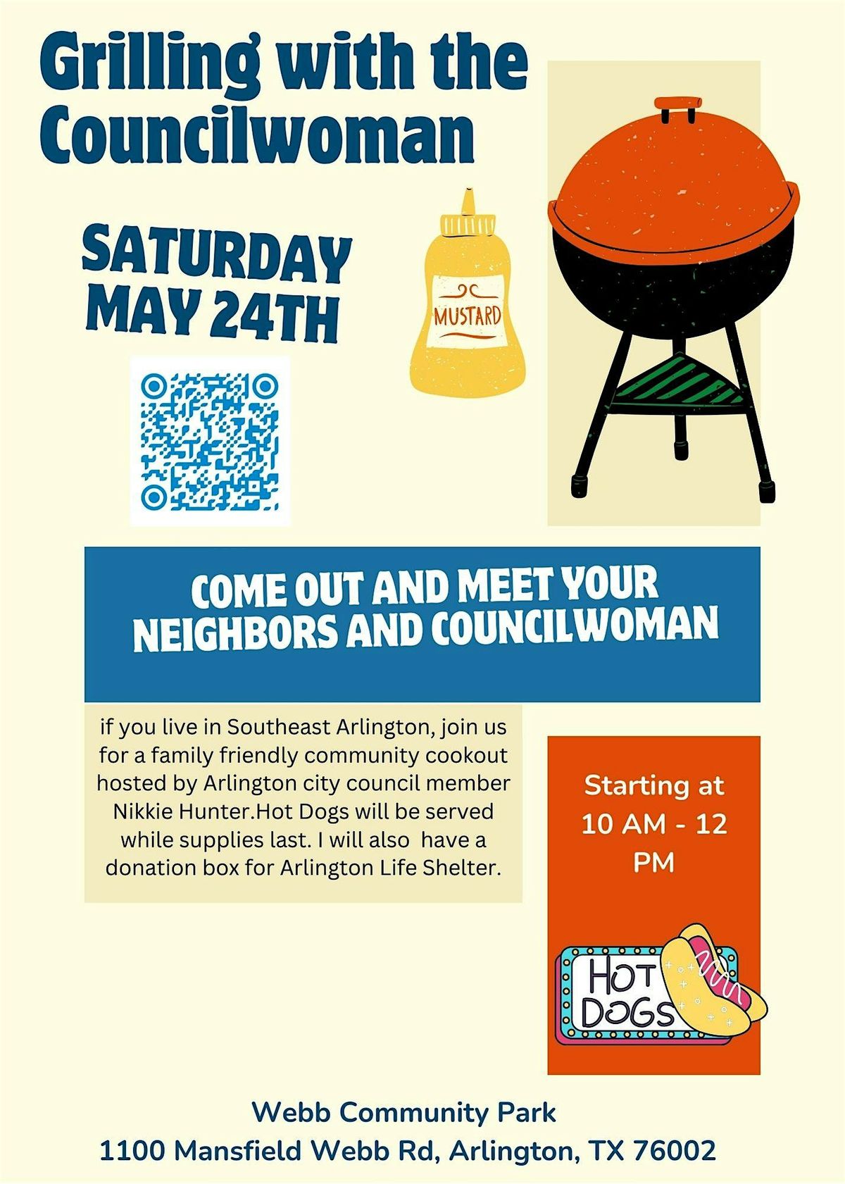 Join us for free hot dogs!, 24 May | Event in Arlington | AllEvents