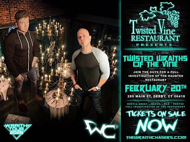 The Twisted Vine Restaurant Presents The Wraith Chasers - February 20, 2026, 20 February | Event in Derby