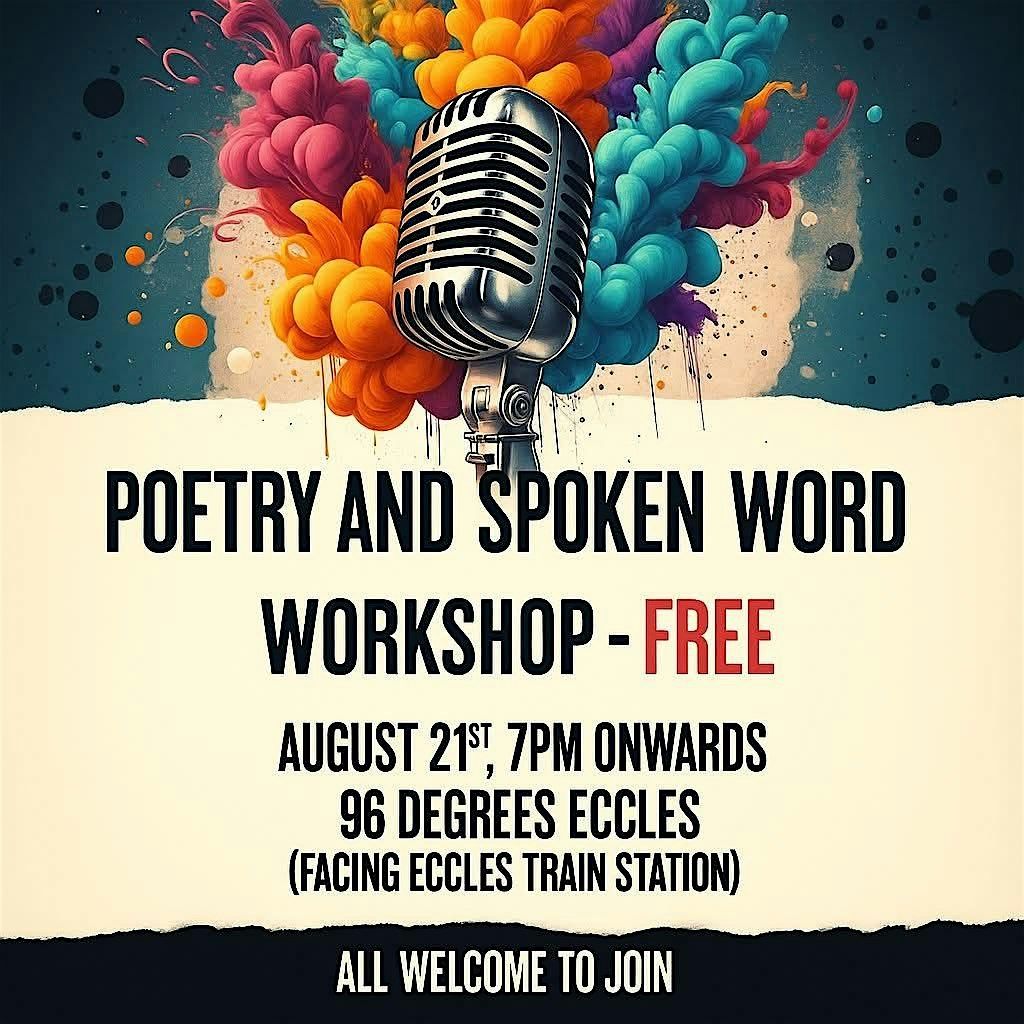 Poetry and spoken word workshop, 21 August | Event in Eccles | AllEvents