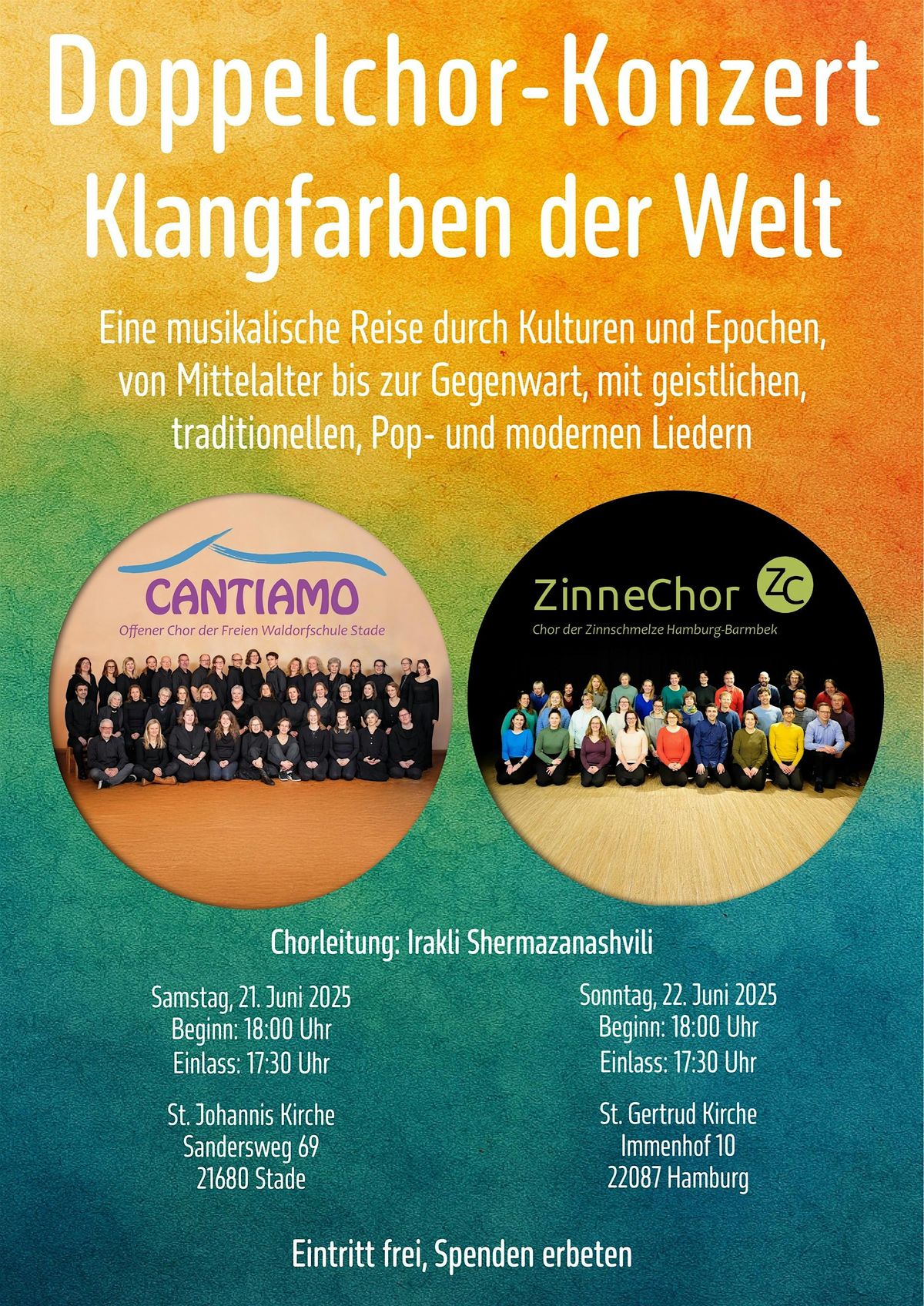 Klangfarben der Welt - Doppel-Chorkonzert, 22 June | Event in Hamburg | AllEvents