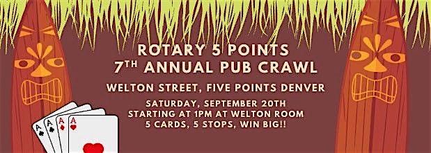 Rotary Club of Five Points RiNo Poker Pub Crawl, 20 September | Event in Denver | AllEvents