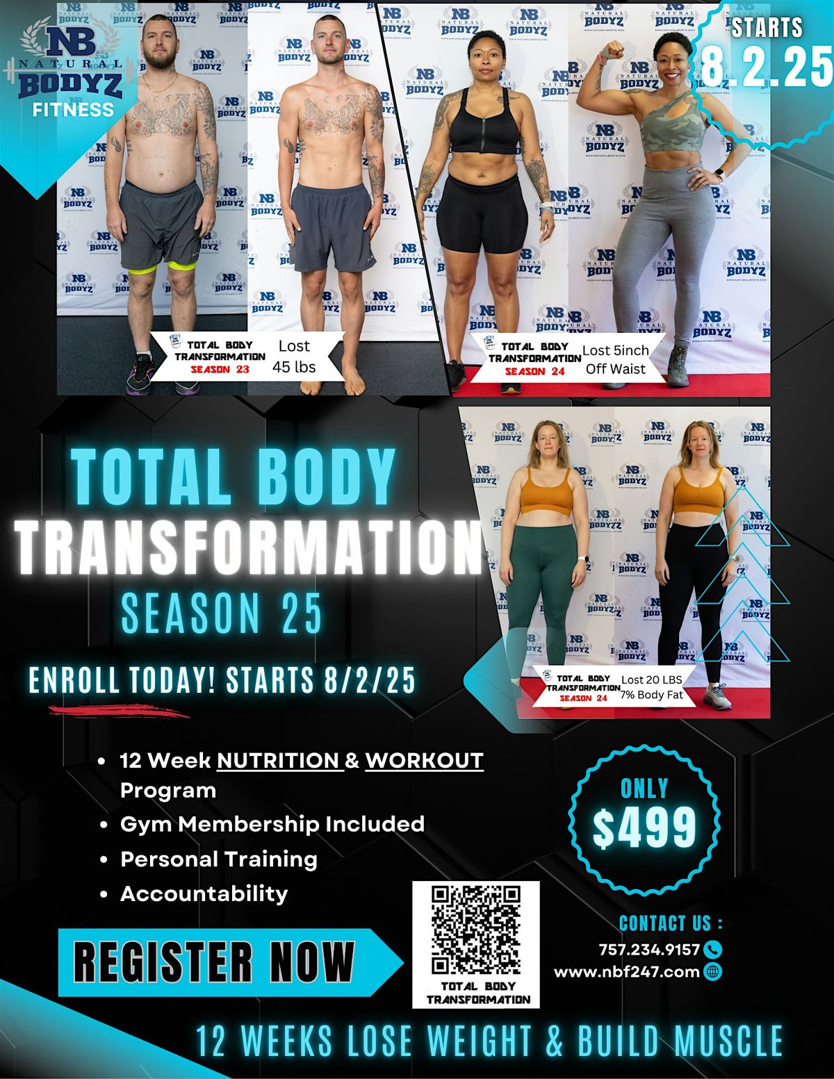 Total Body Transformation (TBT Season 25), Natural Bodyz Fitness
