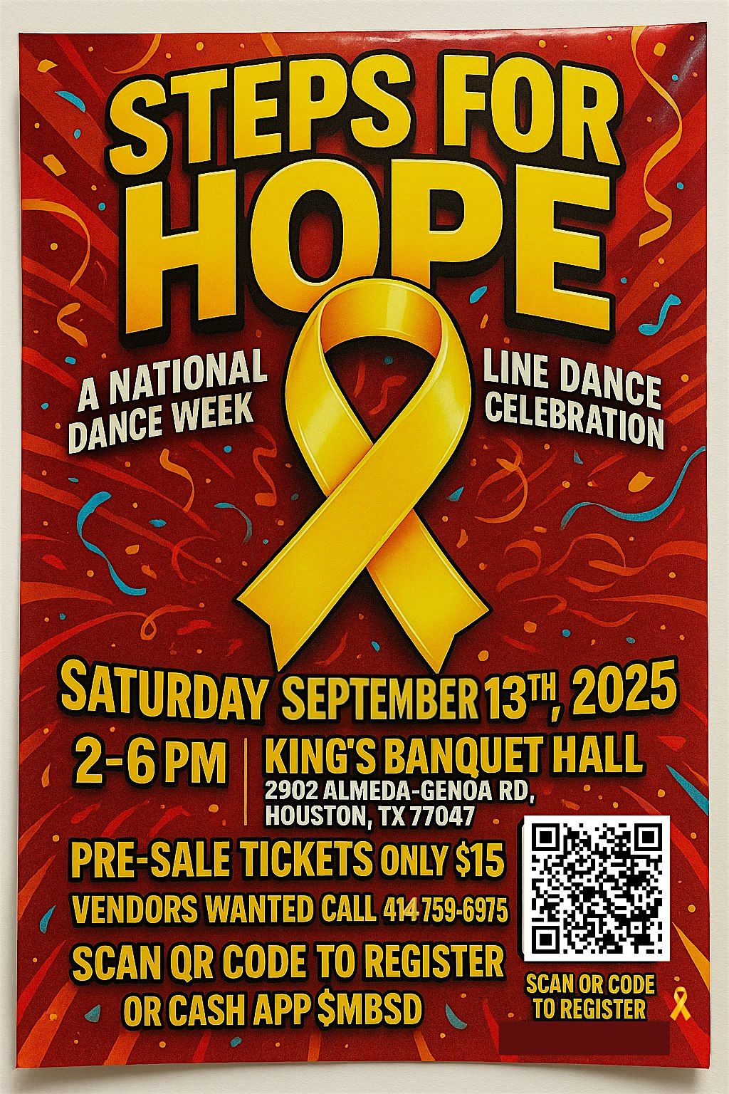NATIONAL LINE DANCE WEEK CELEBRATION:STEPS FOR HOPE, 13 September | Event in Houston | AllEvents