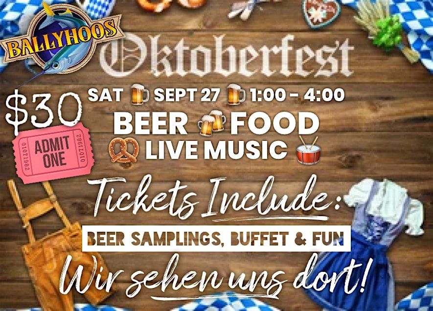 Oktoberfest Celebration at Ballyhoos!, 27 September | Event in Virginia Beach | AllEvents