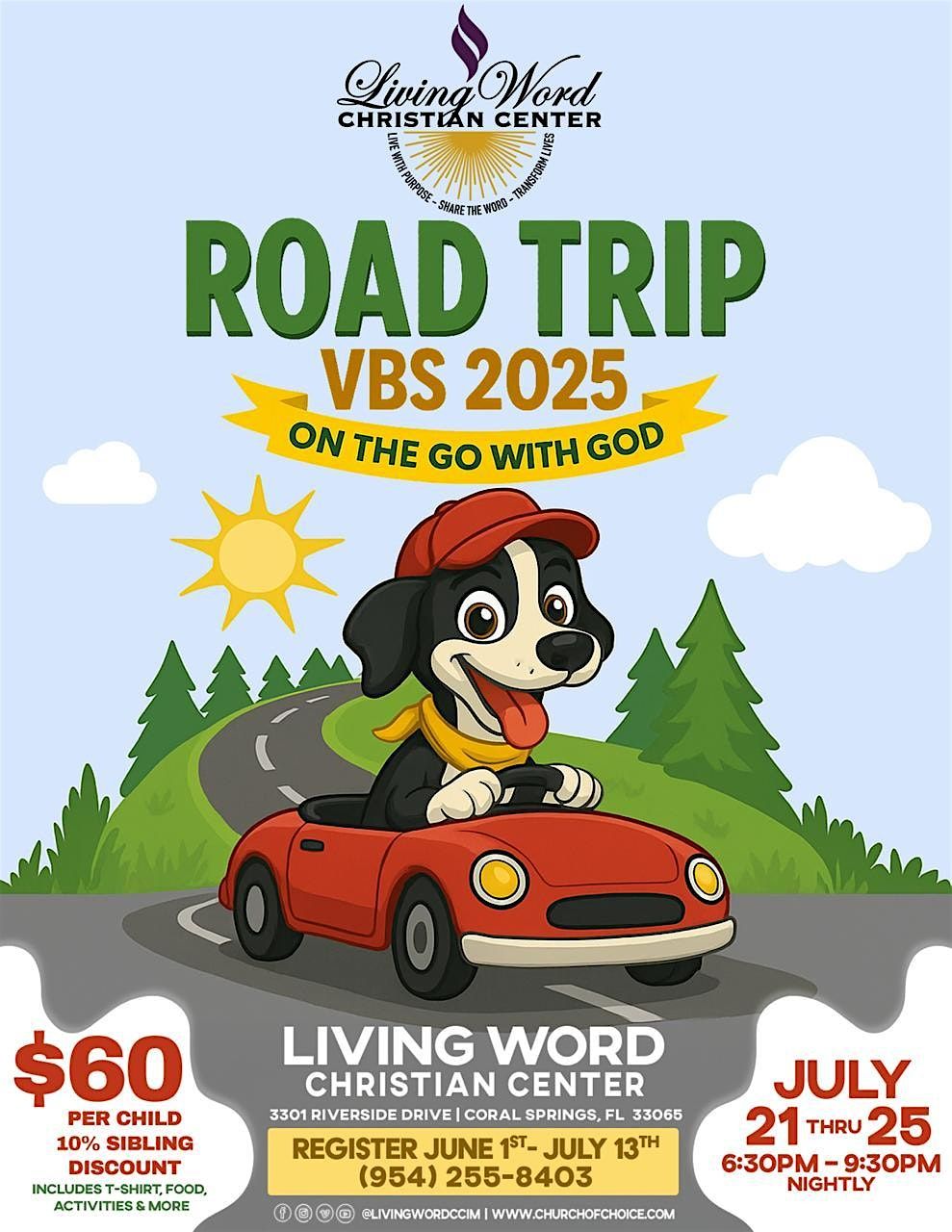 Road Trip VBS 2025 On The Go With God, 21 July | Event in Coral Springs | AllEvents