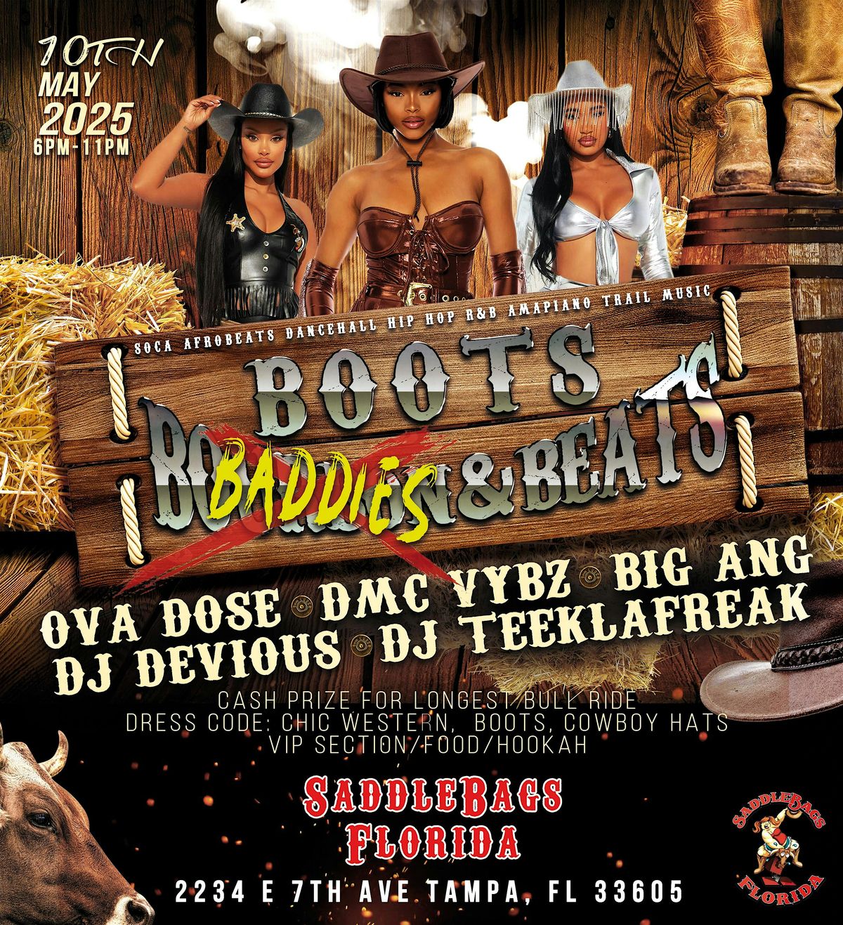 BOOTS BADDIES & BEATS 1ST CARIBBEAN RODEO, 10 May | Event in Tampa | AllEvents