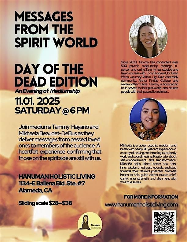 Messages from the Spirit World— Day of the Dead Edition, 1 November | Event in Alameda | AllEvents