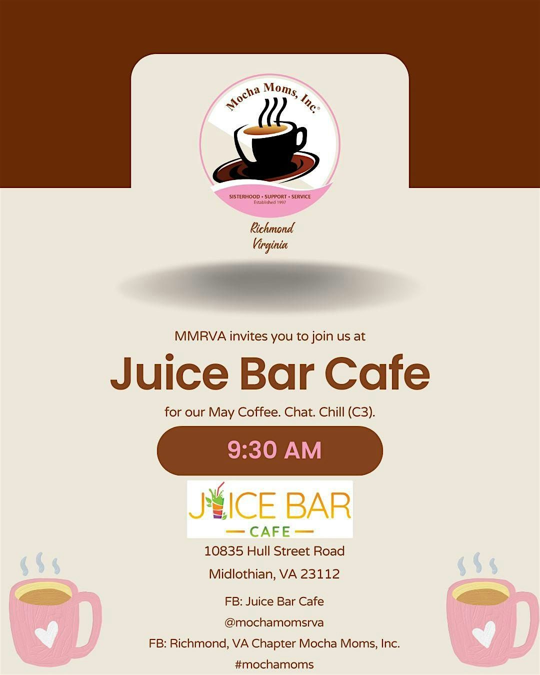 C3 at Juice Bar Cafe, 6 May | Event in Midlothian | AllEvents