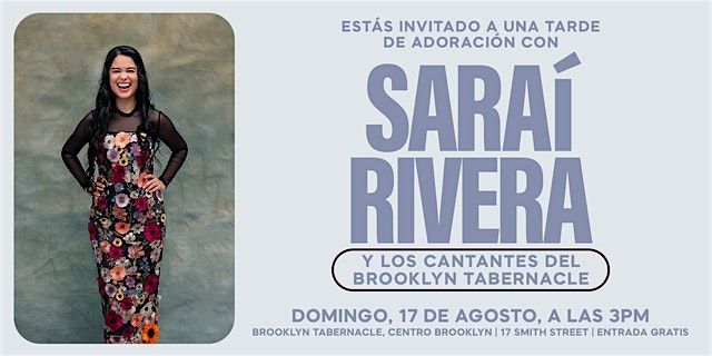 Sarai Rivera con Los Cantantes del Brooklyn Tabernacle, 17 August | Event in Brooklyn | AllEvents