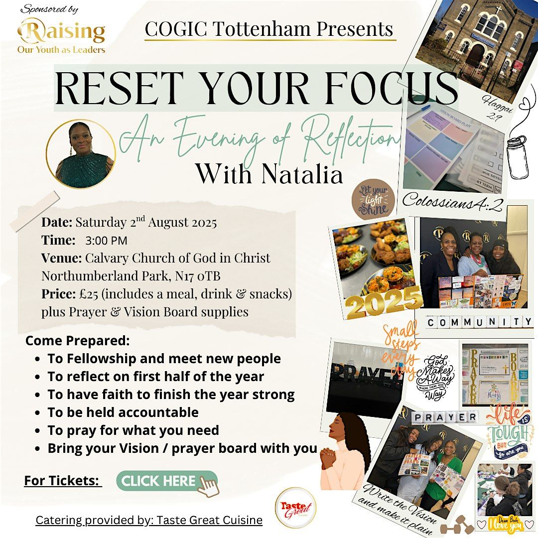 Reset Your Focus - An Evening of Reflection with Natalia, 2 August | Event in London | AllEvents