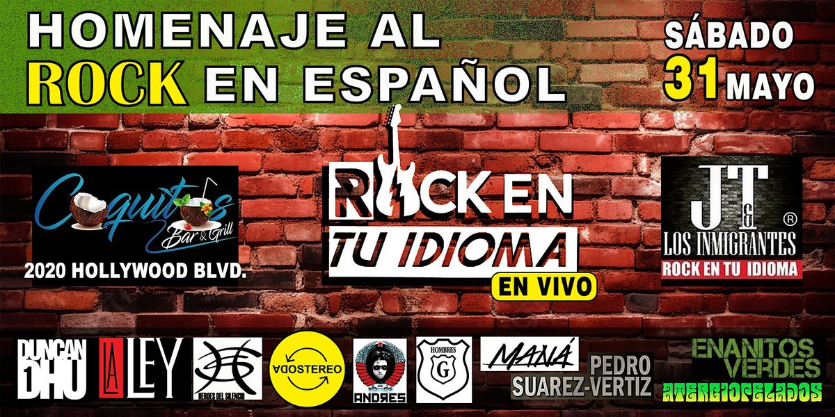 Una Noche de ROCK EN TU IDIOMA en Hollywood, FL, 31 May | Event in Hollywood | AllEvents