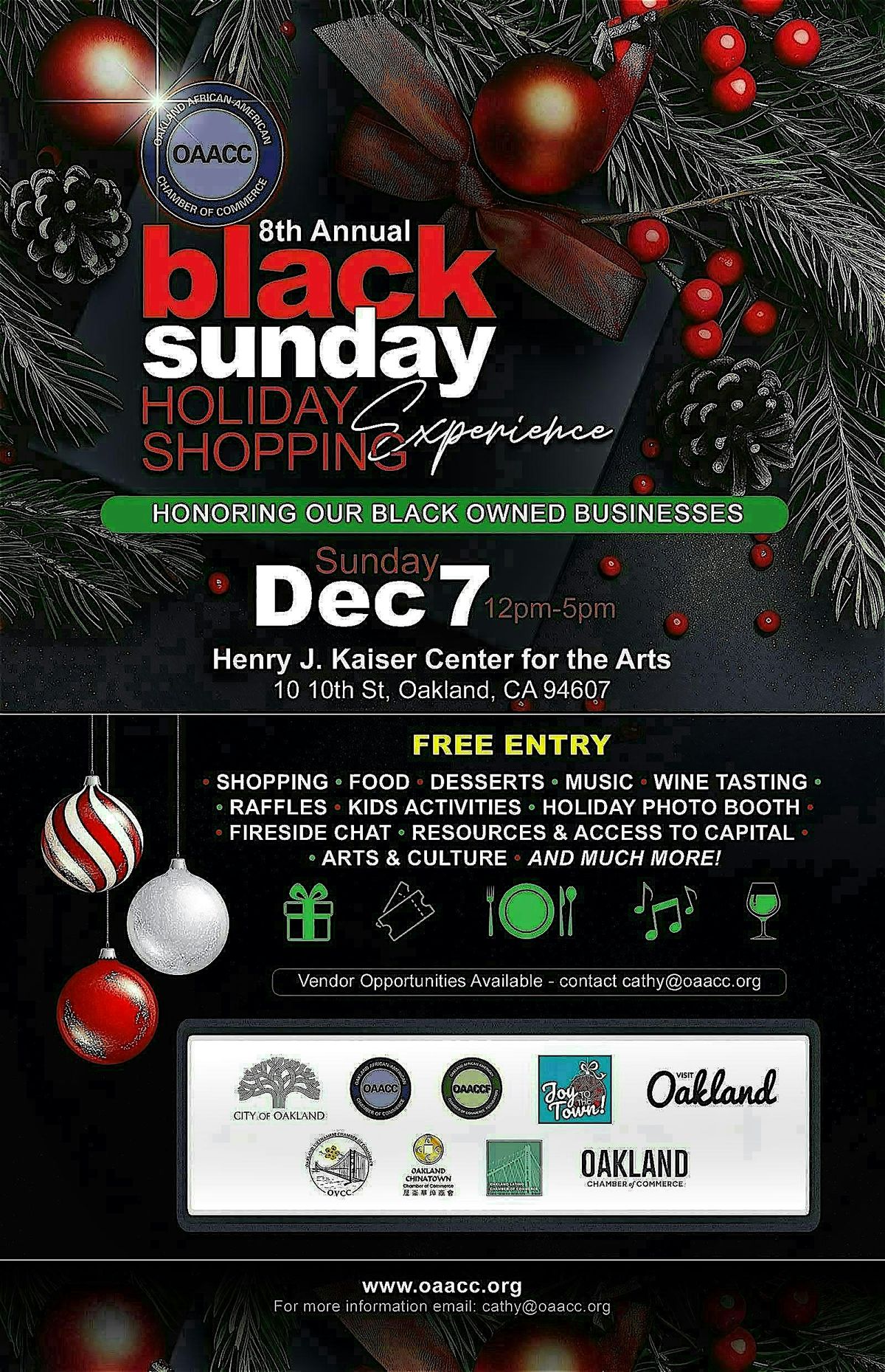 8th Annual Black Sunday Holiday Shopping Experience, 7 December | Event in Oakland | AllEvents