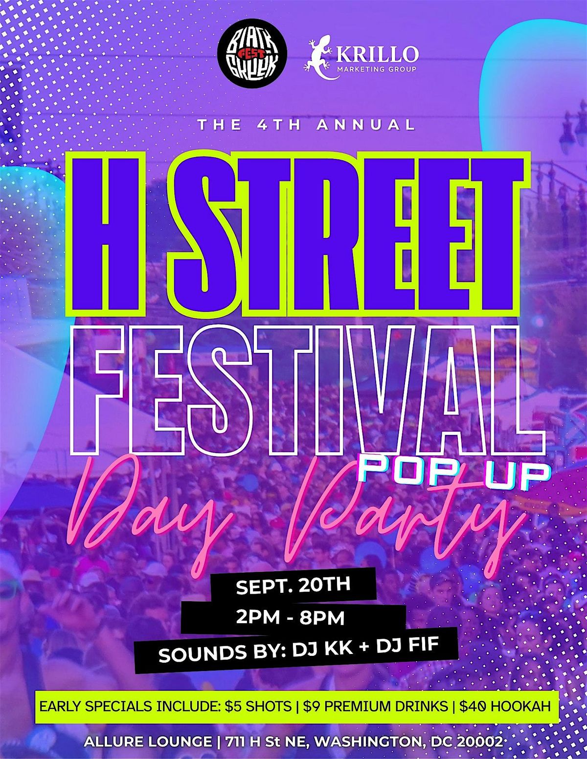 4rd Annual H-Street Festival Pop Up Day Party!, 20 September | Event in Washington | AllEvents