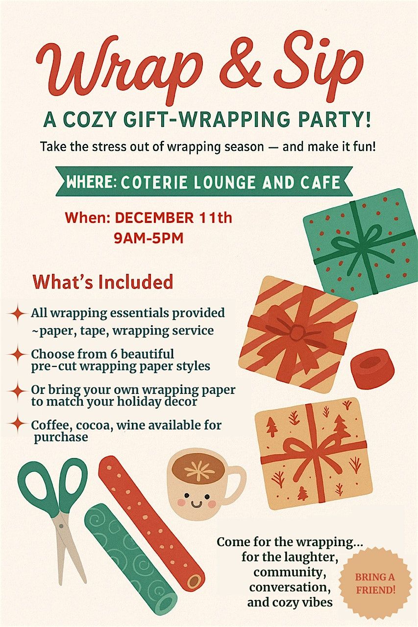 Wrap and Sip, 11 December | Event in Olde West Chester | AllEvents