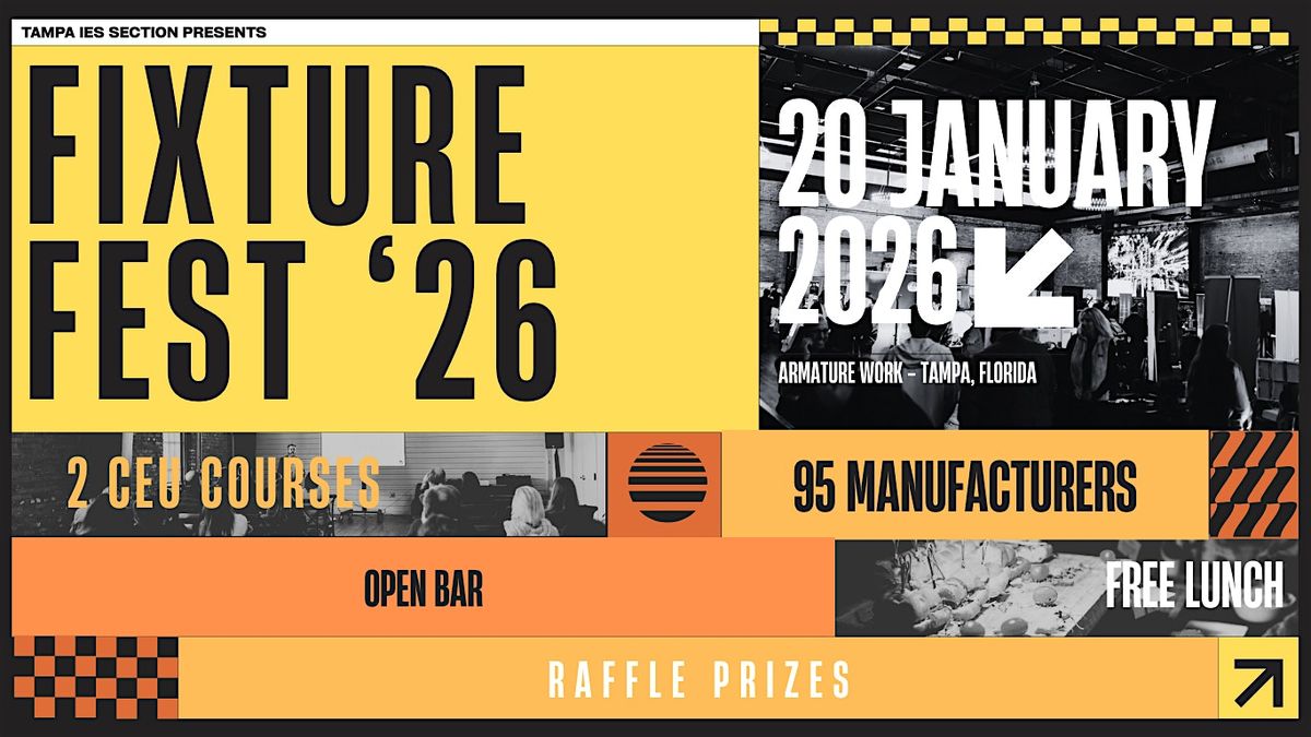 Save The Date: IES Tampa Fixture Fest 26' (Formerly Vendor Showcase), 20 January | Event in Tampa | AllEvents