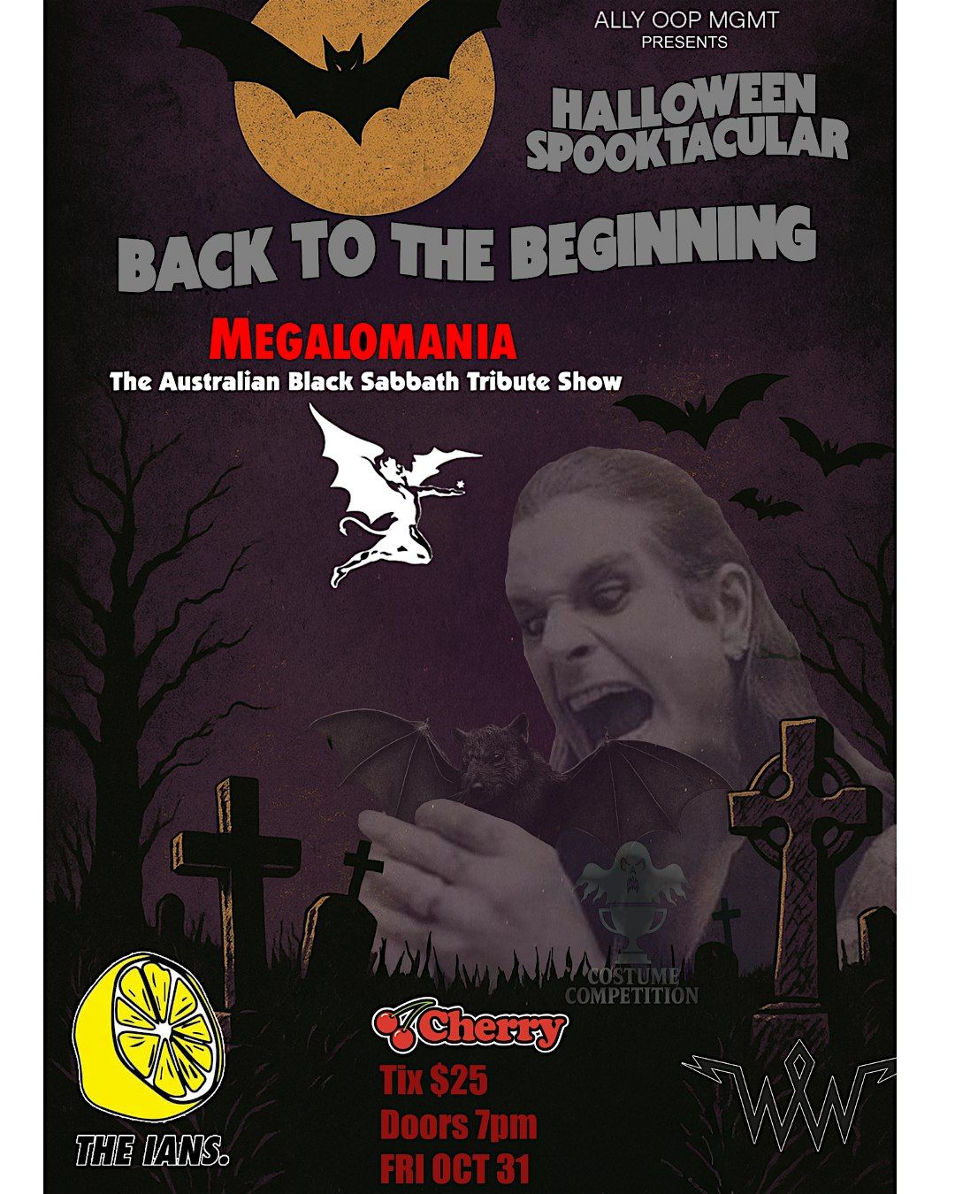 Megalomania The Australian Black Sabbath Tribute Show FRI OCT 31