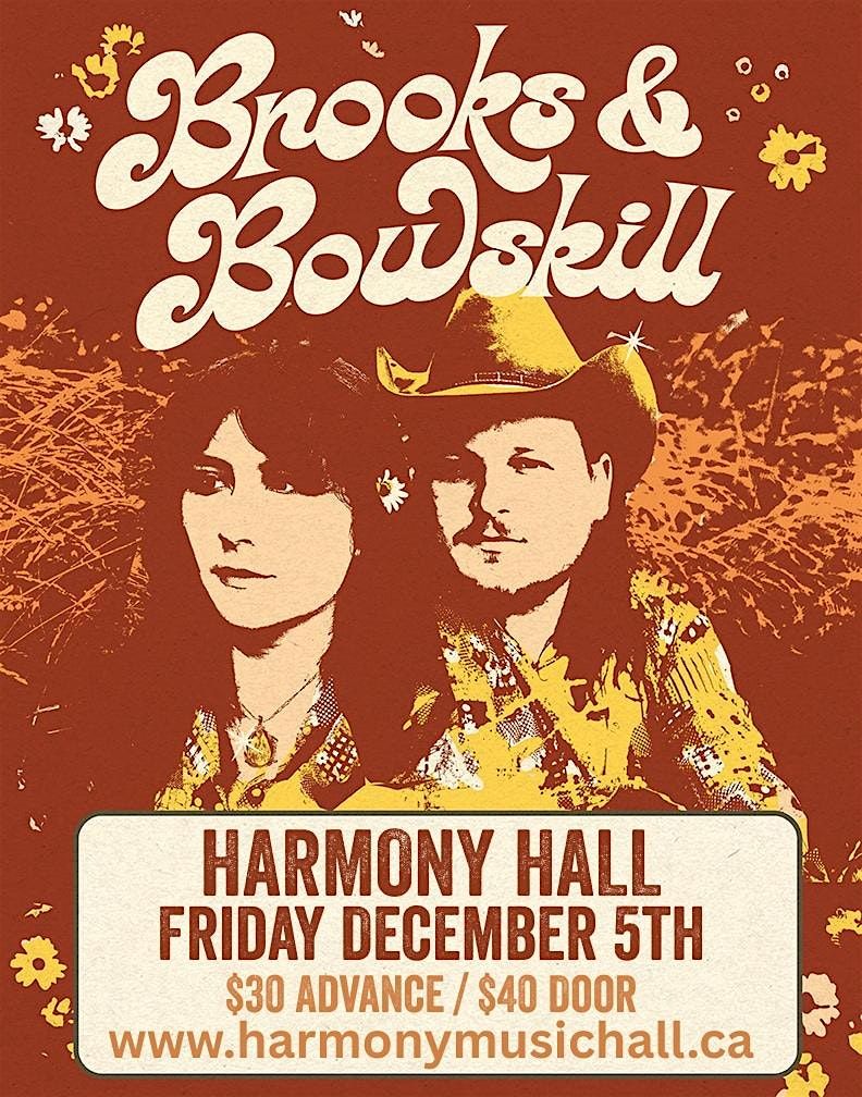 BROOKS & BOWSKILL at Harmony Hall- Friday Dec 5th, 5 December | Event in Gormley | AllEvents